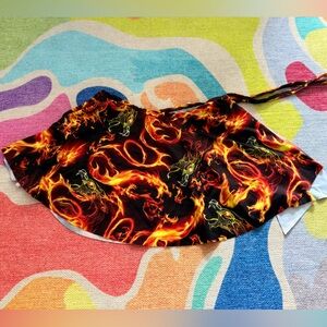 DRAGON FIRE WRAP TIE SKIRT/MASK